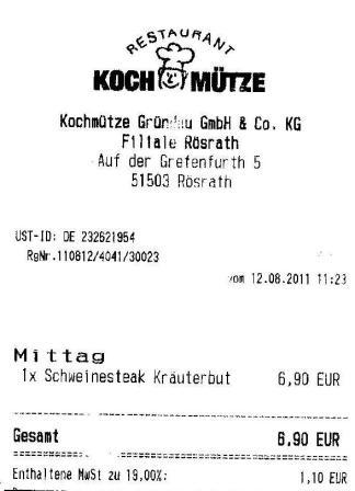 ssha Hffner Kochmtze Restaurant